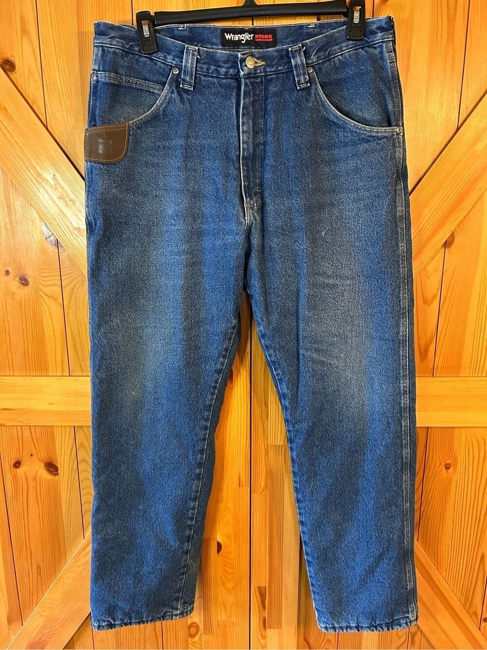Wrangler Riggs Workwear Fleece Lined Jeans Mens 36x32 (0982)